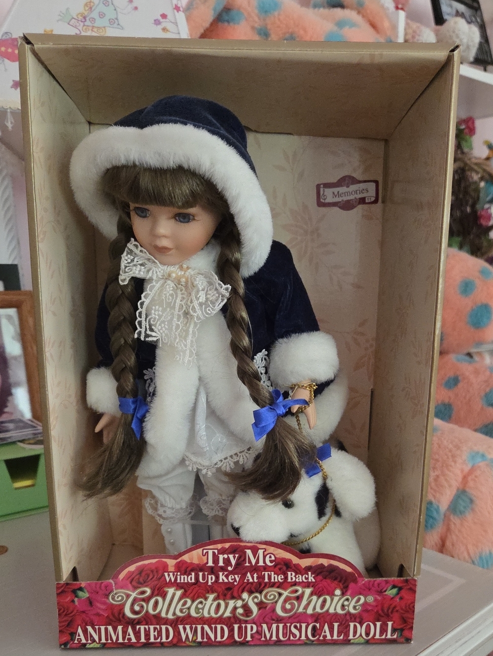 Collector's Choice Blue & White Plush-Trim Animated Doll by